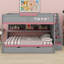 Lit superposé multifonctionnel avec escalier, lit gigogne et tablettes de rangement, DEL-1195608515