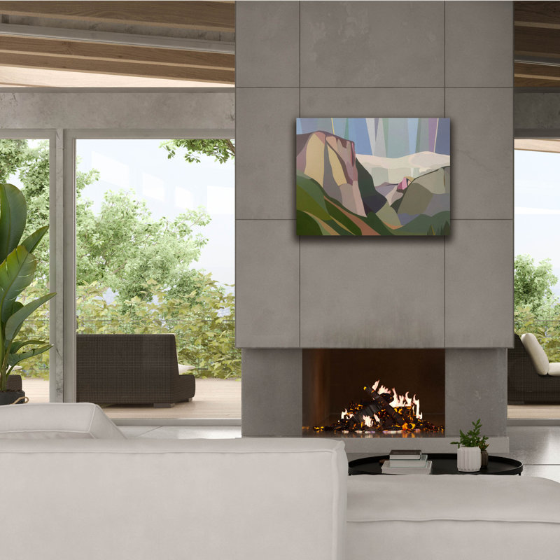  «Tunnel View» par Melba Browne, art mural sur toile, 34 po x 26 po