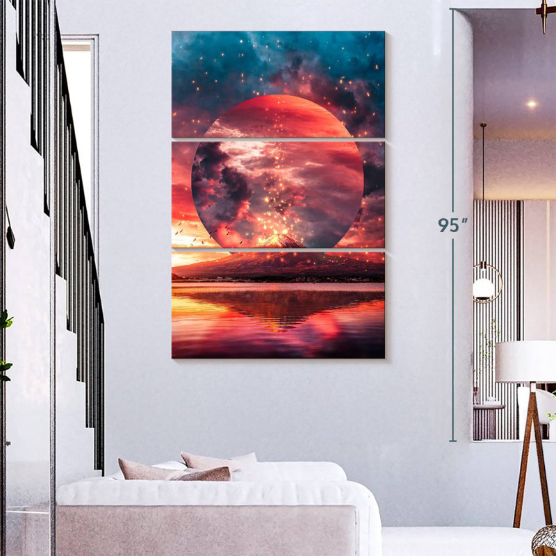 Alvord Volcano Blazing Sky, 74" H x 48" W