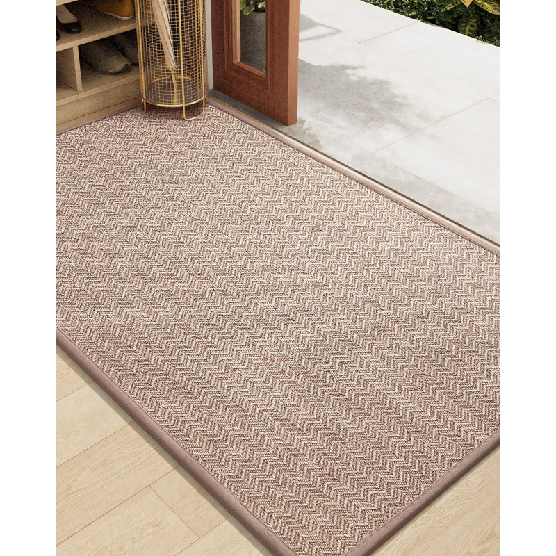 Melio Non-Slip Outdoor Doormat, Khaki, 36" W x 56" L
