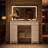 Modern Makeup Vanity With Lighted Mirror And Strong Storage-1030985562