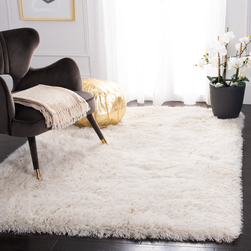 Tapis à poils longs performance touffeté à la main Etelvina, Rectangle 5 pi x 8 pi