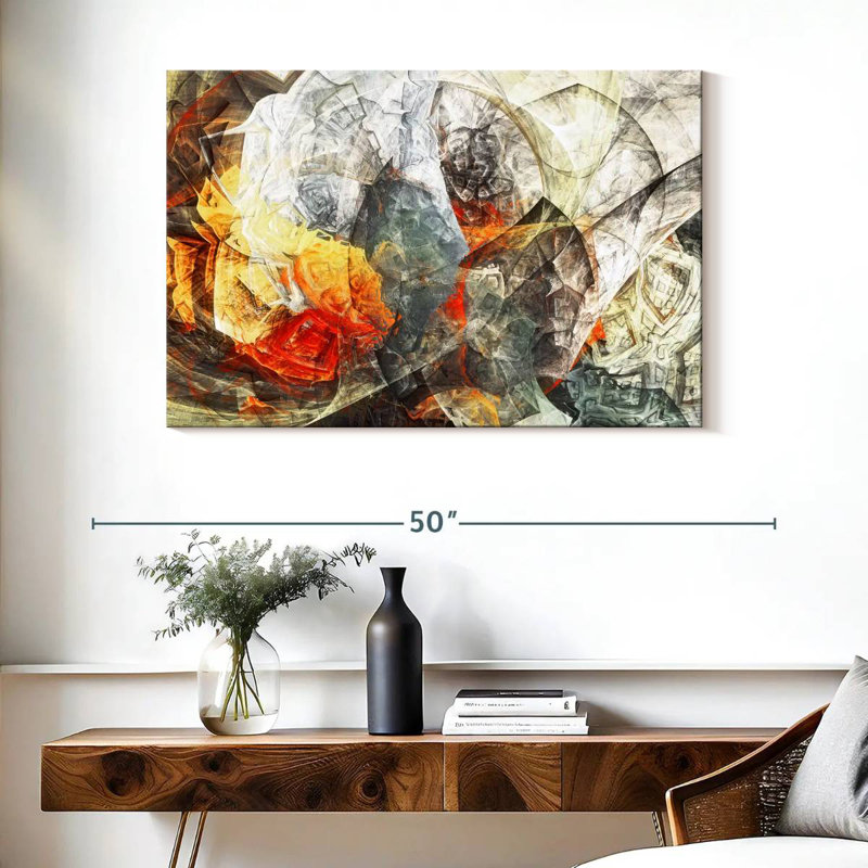 Avery Fire Burst Abstract, H 26 po x l 39 po