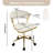 Home Office Chair, Velvet Upholstered Task Chair With Woven Open Back, 360° Swivel Desk Chair With Wheels, Adjustable Vanity Chair, Computer Chair For Office, Studio-1088771807