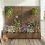 Lit de jardin en métal avec treillis et roulettes H 6 pi x l 4 pi - brun-1582652968