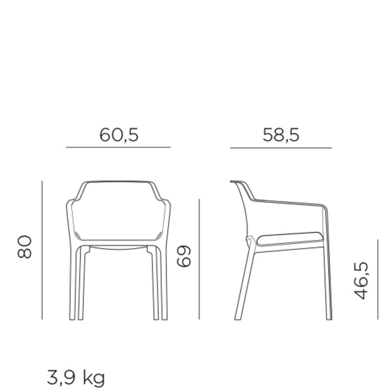 Chumasero Stacking Patio Dining Armchair with Cushion, Turtle Dove