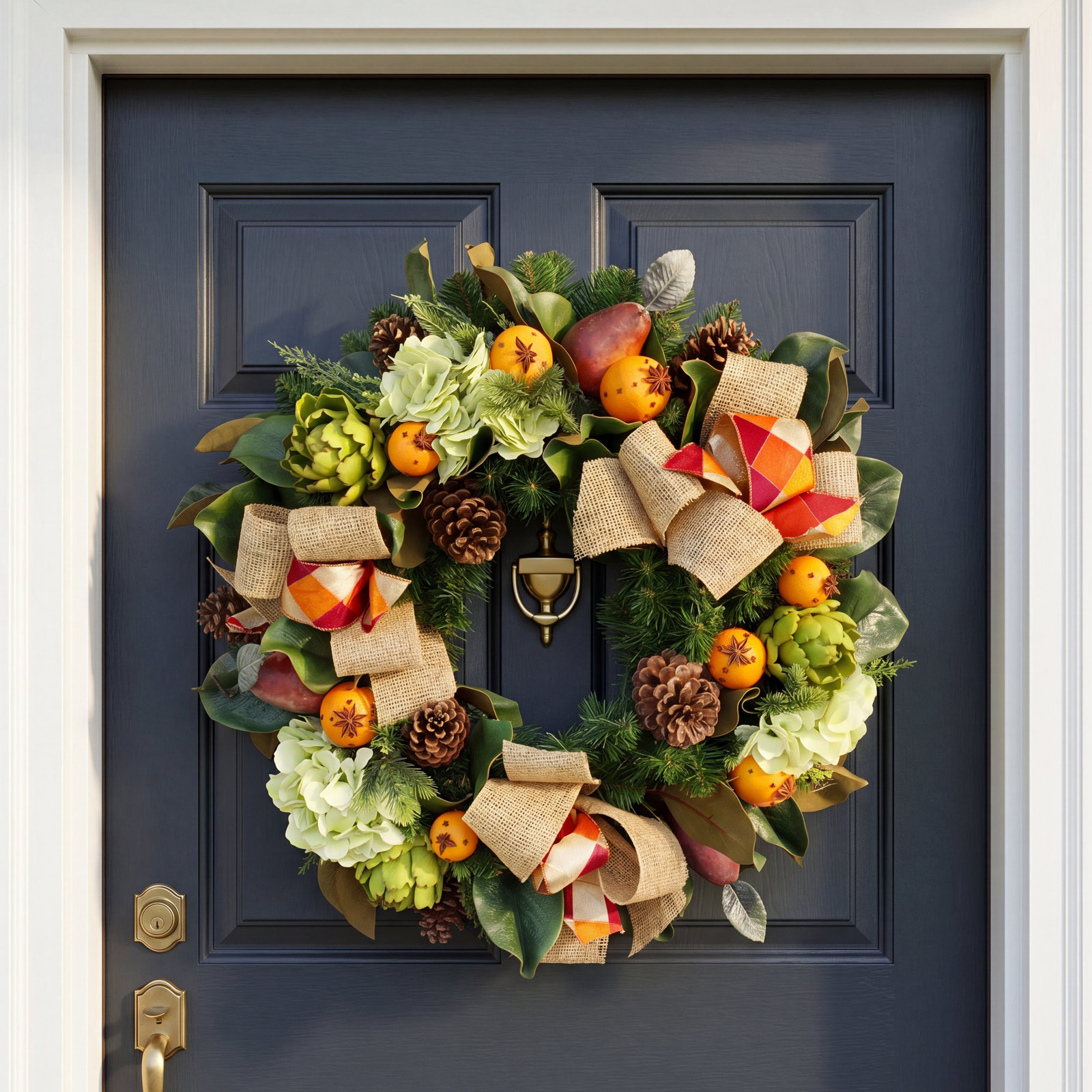 28" Handcrafted Hydrangea Wreath