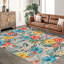 Tapis de salon : Tapis bohème lavable à motif floral pour salon-1485206337-1485206338