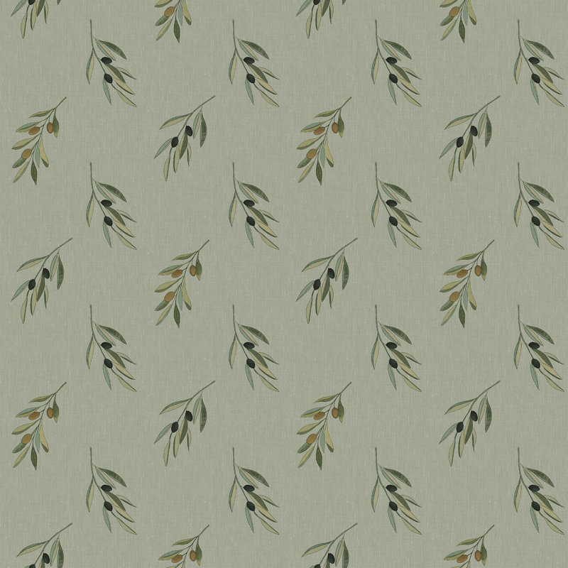 Sophie Allport Olive Branch Greenhouse Wallpaper, Green