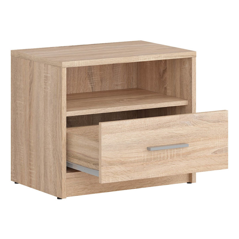 50 cm W Bedside Table, Oak Sonoma