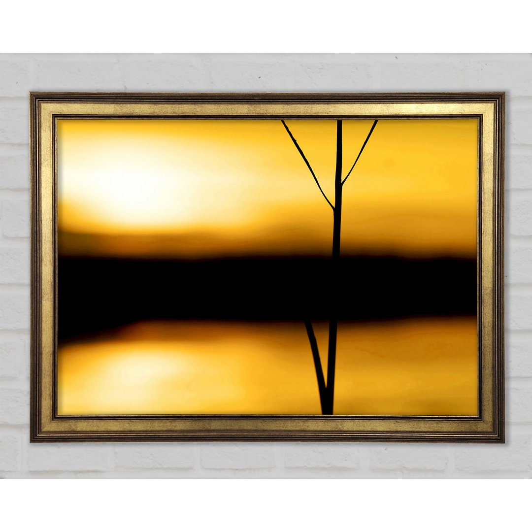 Golden Lake Reflections - Einzelner Bilderrahmen Kunstdrucke