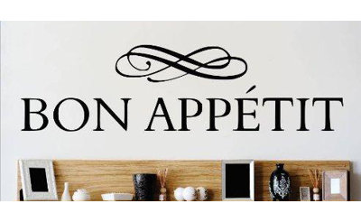 Décalcomanie murale bon appetit