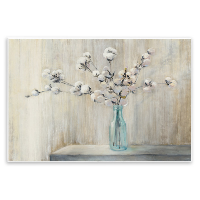 «Beautiful Cotton Flower Paint», impression sur toile, 13" H x 19" W