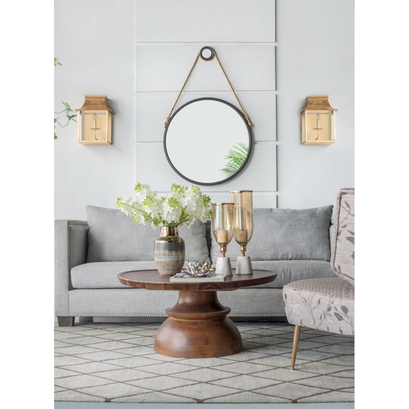 Ameline Iron Round Mirror, 29.5" x 29.5"