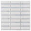 Rattan 1x4 Polished Thassos Marble Mosaic Tile