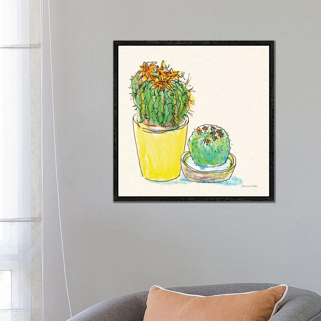 Cacti Garden IV von Sara Zieve Miller - Galerie-umwickelte Leinwand Giclée auf Leinwand