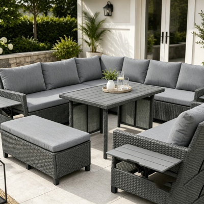 5-Piece Outdoor Patio Rattan Sofa Set