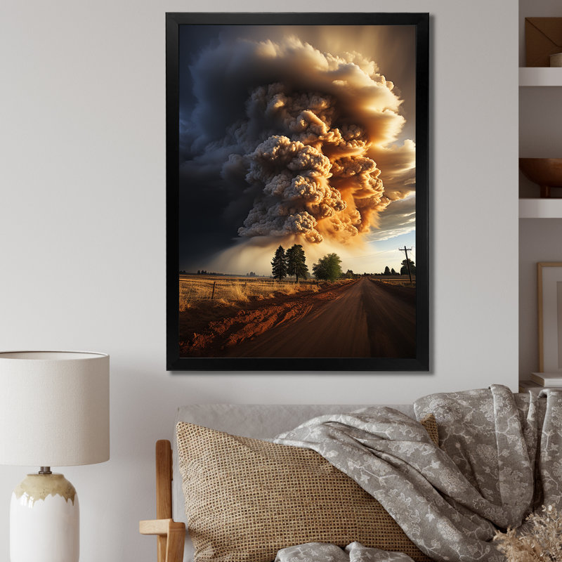Aniakchak Storm Natures Fury - Imprimé, Cadre photo noir, H 20 po x l 12 po x P 1 po