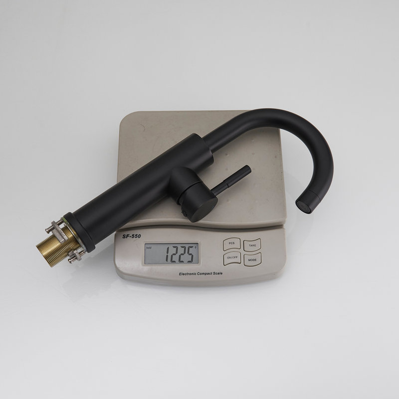 1 Single-handle Bathroom Faucet, Matte Black