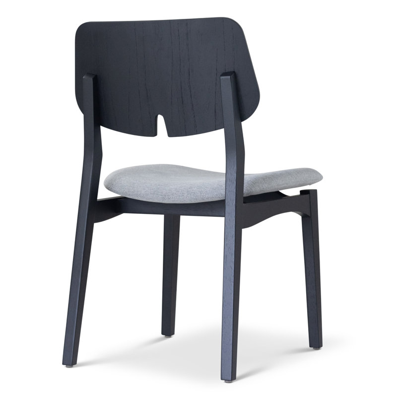 Modern Brazilian Beth Side Chair, Essence Gray/Ebano