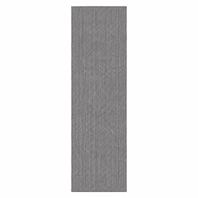 Essential Lane Slate gray non-slip cut-to-length runner rug, 26 in wide low-profile indoor kitchen and hallway runner