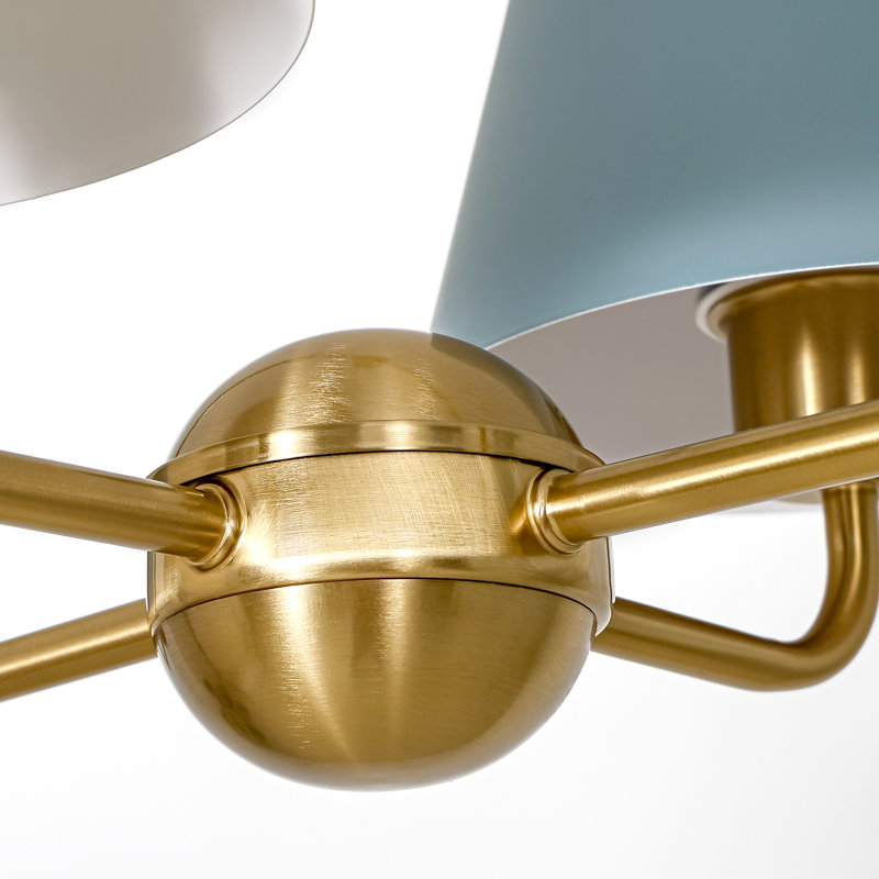 Luminaire suspendu 6 lumières bleu, Bleu