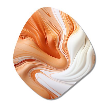 Chuan - Abstract Liquid Ink Nebula Shape Asymmetric Metal Wall Art
