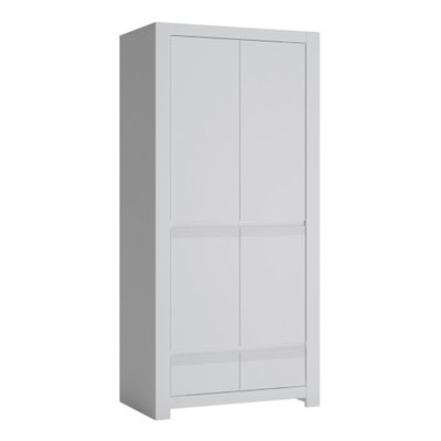 Kynon 2 Door Solid Wood Wardrobe