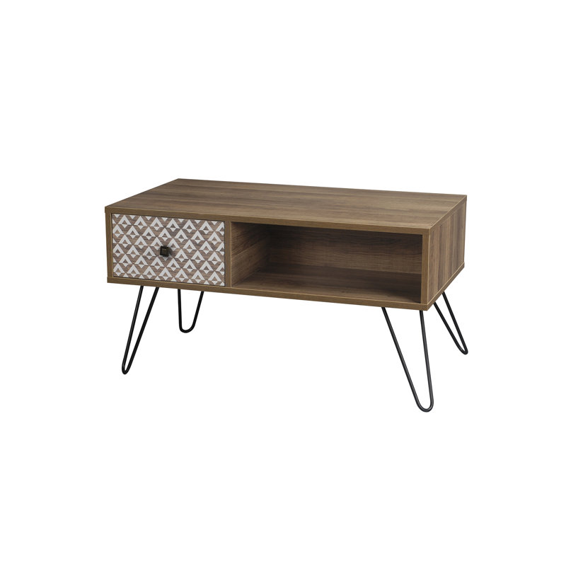 Breccia Four Leg Coffee Table with Storage