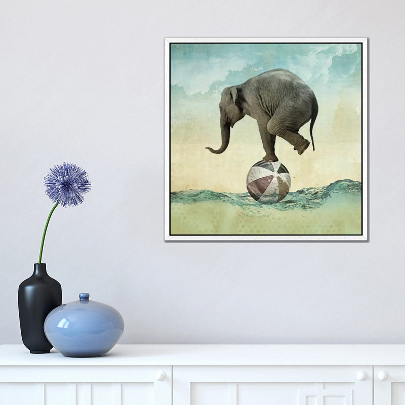 Head Of A Pin by Vin Zzep - Print on Canvas, White Framed, 45.72 cm H x 45.72 cm W