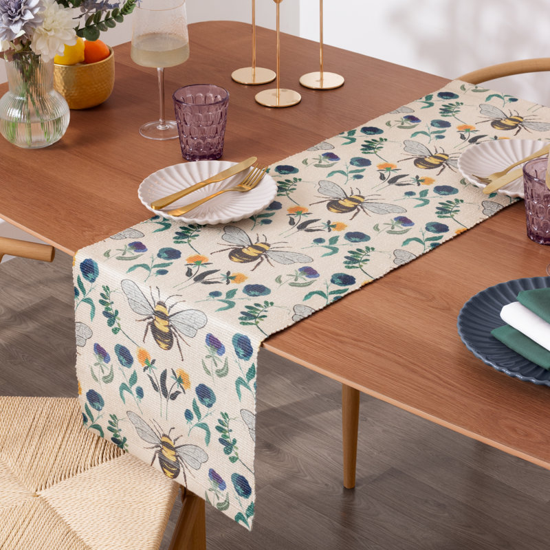 Wild Garden Indoor/Outdoor Large Table Runner, 180" L x 2" W