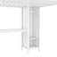 Lit mezzanine en métal, grand lit, avec garde-robe et bureau en L, blanc, peu encombrant, lit facile à assembler, processus d'assemblage-261539375