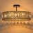 Luxury Crystal Drum Semi Flush Mount Light-251136090-251136081