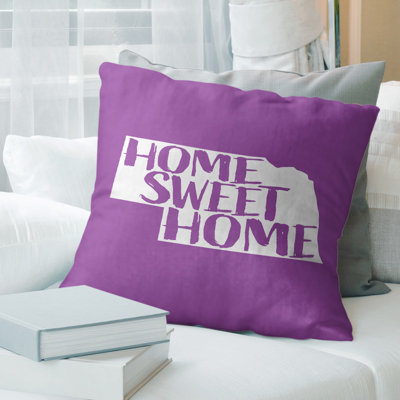 Cotton Blend Reversible Throw Pillow