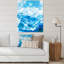 Turquoise luxueux abstrait fluide II - peinture sur toile-67359267-67359282