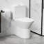 Compliant Toilet, 17" Height, 1.1/1.6 Dual Flush, Rimless Bowl, Soft Closing Seat, Gloss White, 12" Rough-in, Close Maintenance-