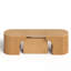 Banc de salle à manger extensible en bois massif, banc d'entrée moderne cannelé organique de 46 à 101 po avec extension cachée et arche sculpturale