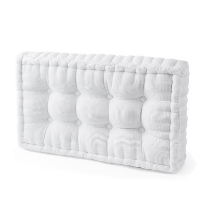 Rainha - Coussin de sol touffeté ultra épais - Blanc pur