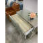 Metallic silver & champagne finish console cabinet
