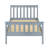 Pine Shaker Bed Twin  Grey-2040557948