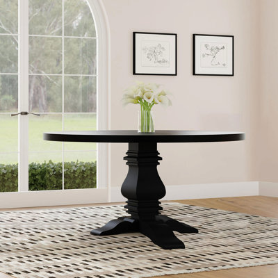 Table de salle à manger ronde noire