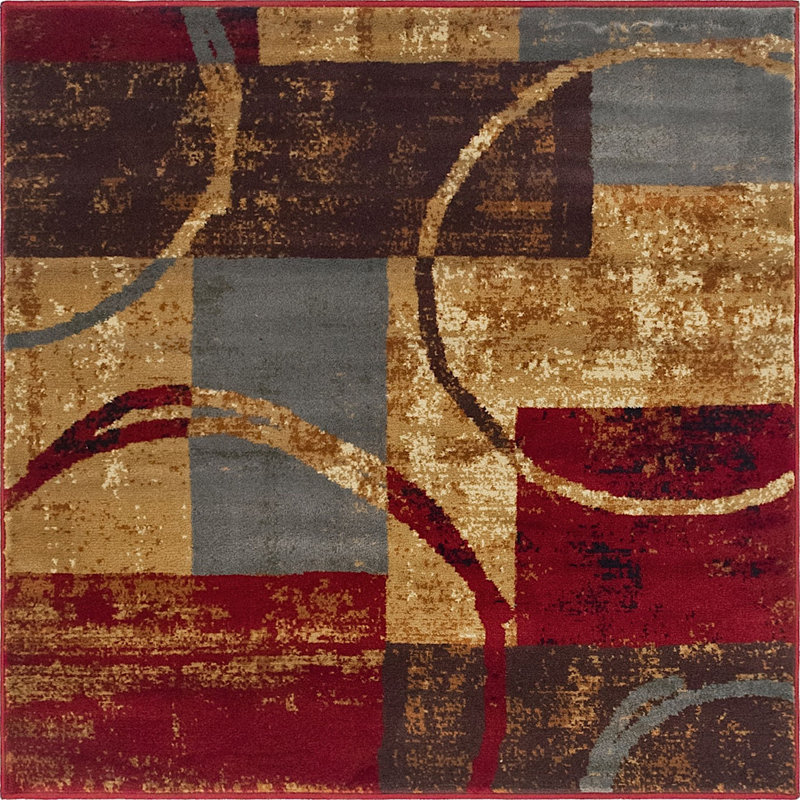 Arabica Abstract Indoor Rug, Square 8'