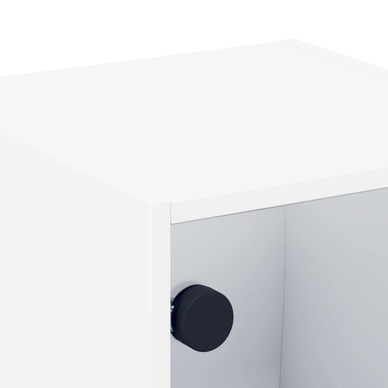 Masir 35cm W Manufactured Wood Bedside Table, White, Set of 2