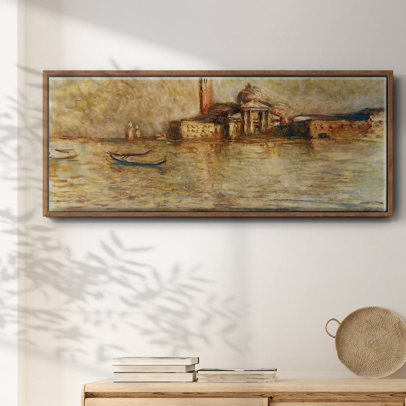San Giorgio Maggior, 1908 05, reproduction d'art sur toile, H 20 po x l 50 po x P 1,5 po, Toile avec cadre noyer
