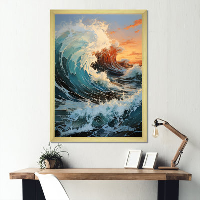 Tempête énergétique orange sarcelle II - impression