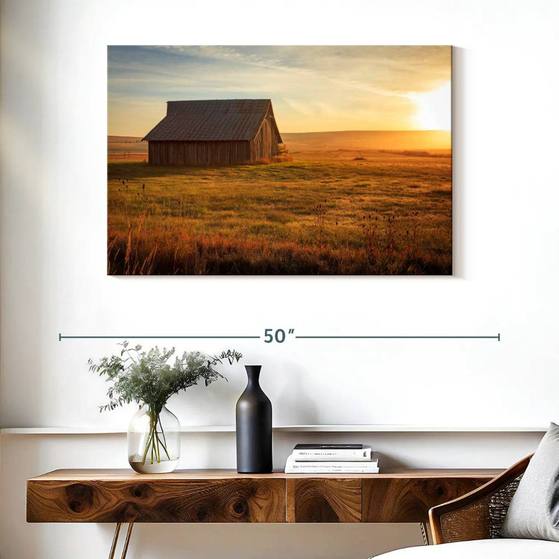 Lilie Wooden Barn At Sunset