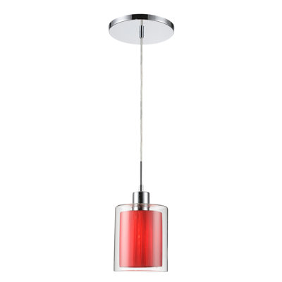 Luminaire suspendu cylindrique simple à 1 lumière Pittsfield