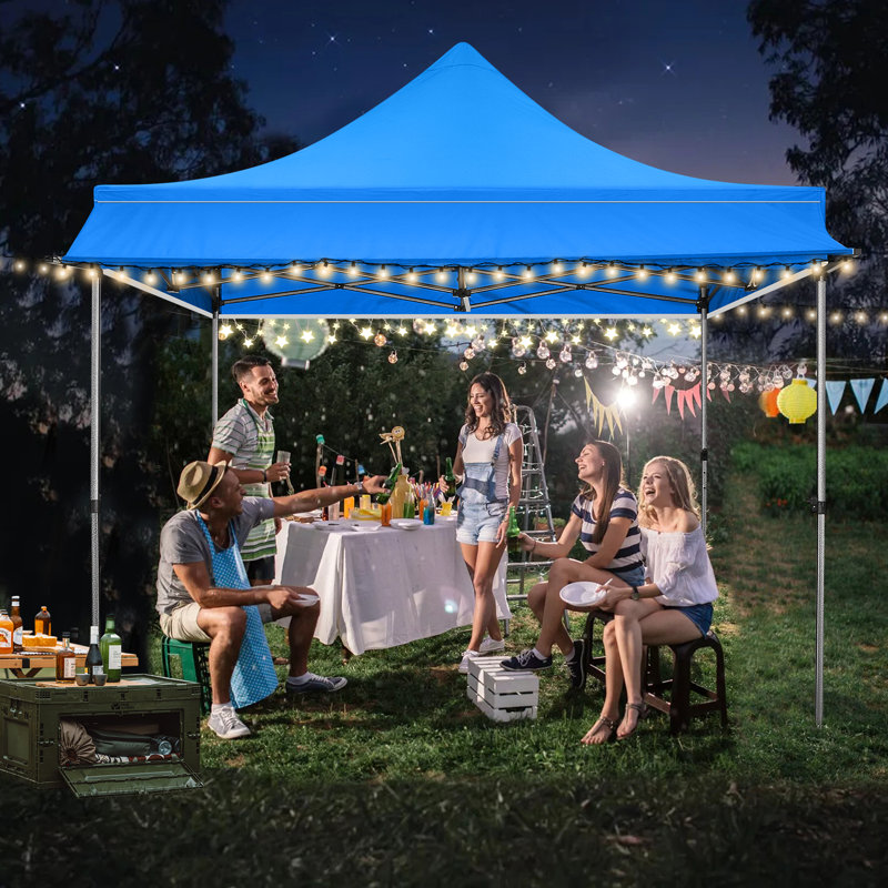 10'x10' Pop Up Canopy with Sidewalls, Blue