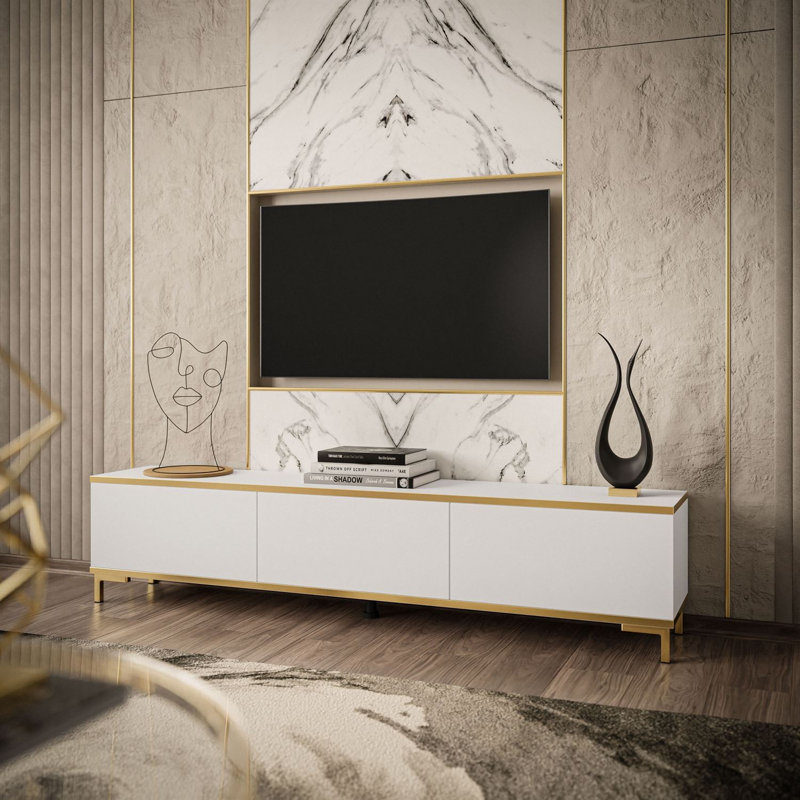 Allexys TV Stand for TVs up to 65", White