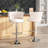 "Luxury Velvet Swivel Bar Stools - Adjustable Height, 360° Rotation & 350 lbs Capacity for Kitchen/Bar-47654293-48192511